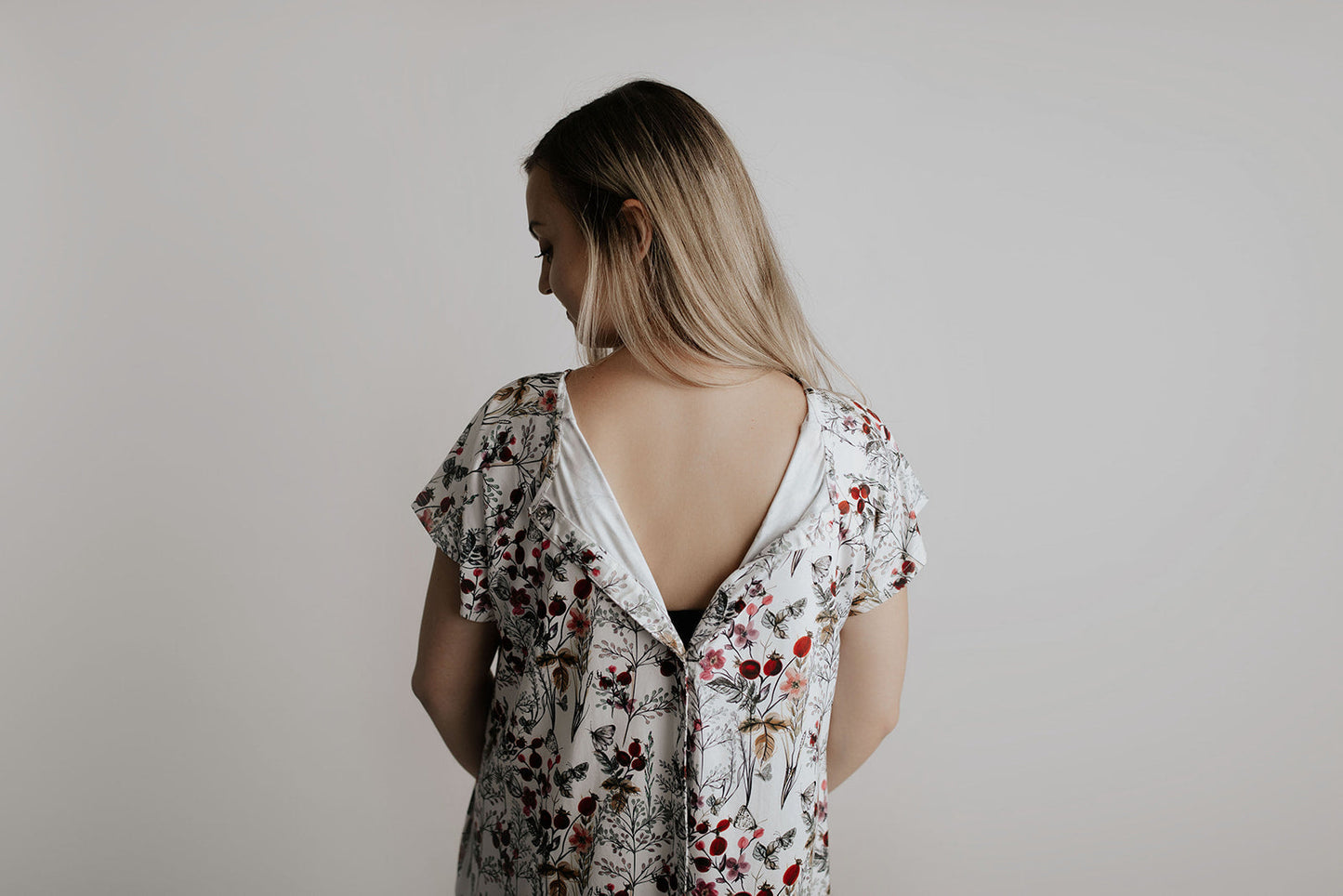 Floral Mommy Labor and Delivery Nursing Hospital Gown by Three Little Tots