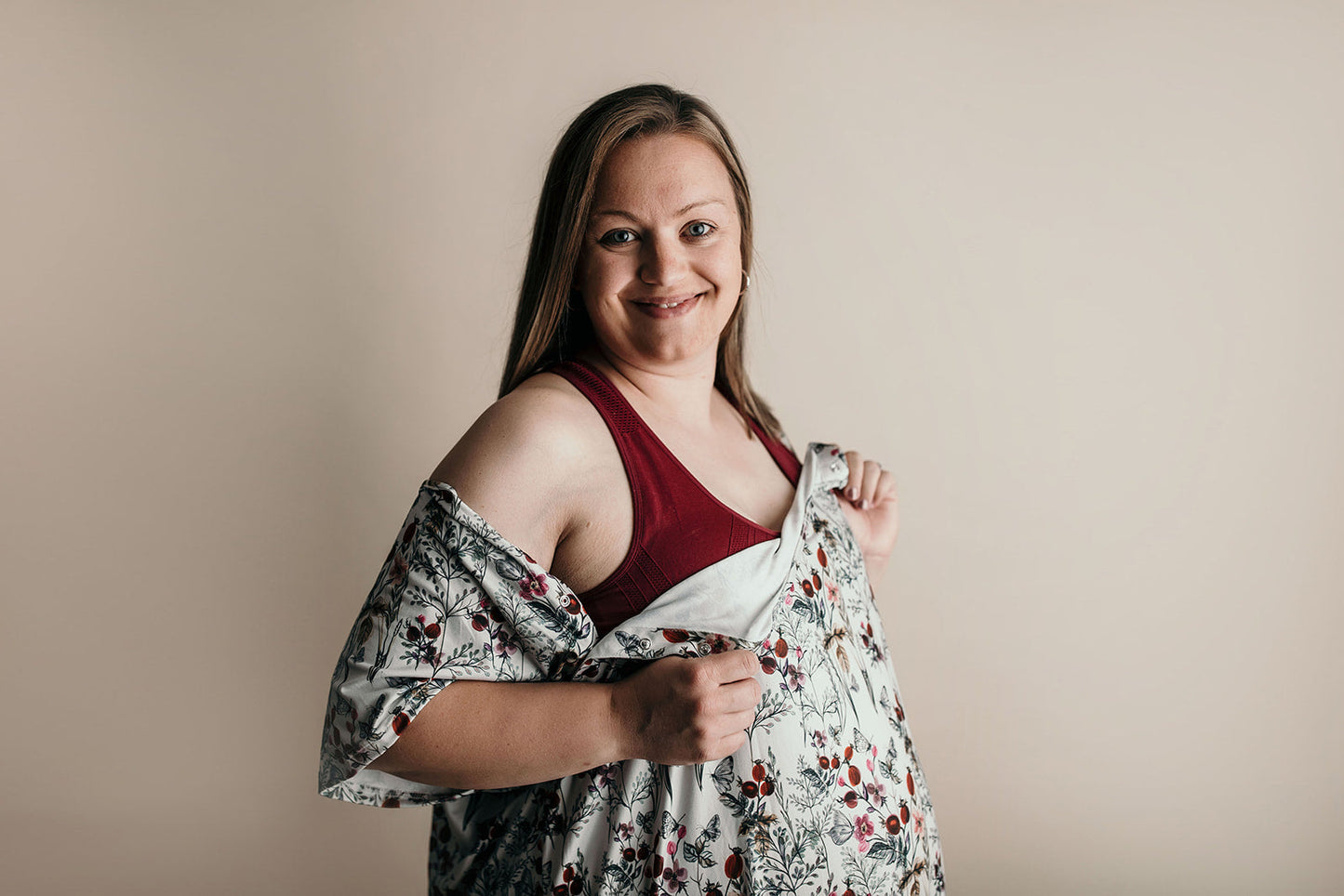 Floral Mommy Labor and Delivery Nursing Hospital Gown by Three Little Tots
