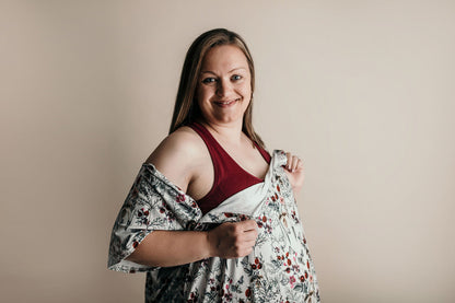 Floral Mommy Labor and Delivery Nursing Hospital Gown by Three Little Tots