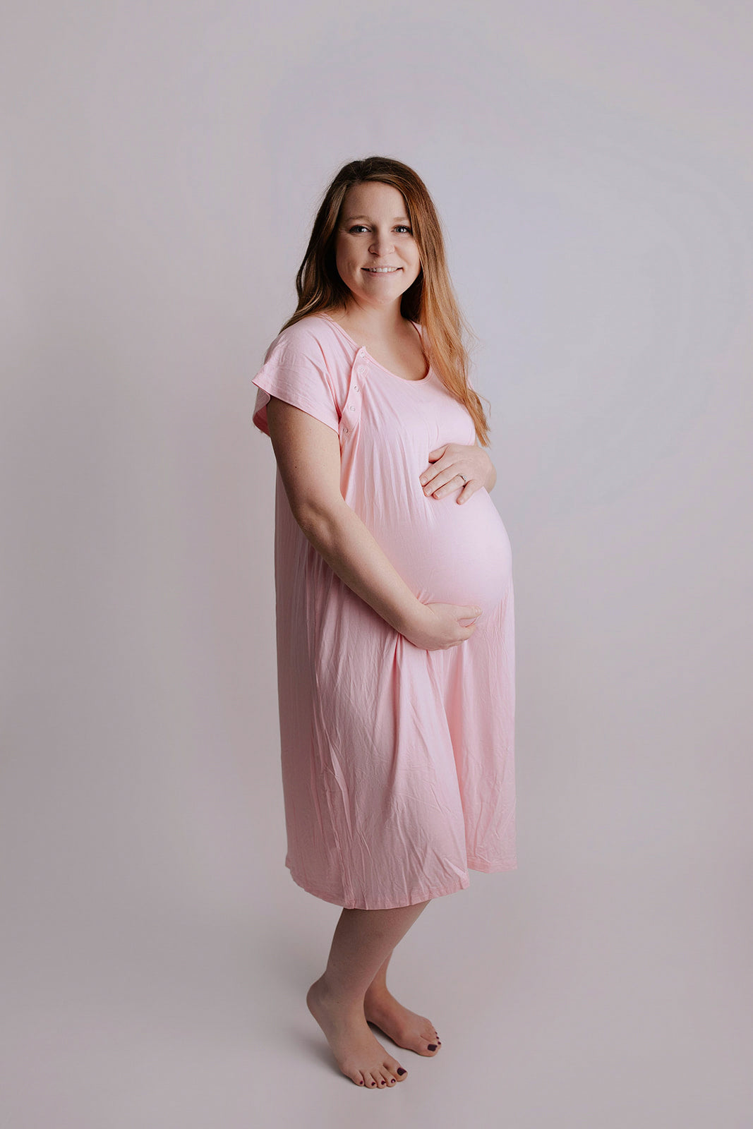 Light Pink Labor and Delivery Nursing Hospital Gown by Three Little Tots
