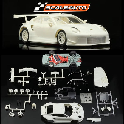 Scaleauto Porsche 911 GT3 RSR White Racing Kit 1/32 Slot Car SC-6242