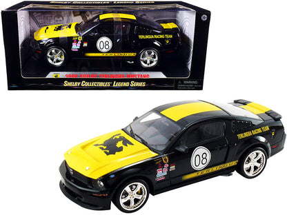 2008 Ford Shelby Mustang #08 "Terlingua" Black and Yellow "Shelby Collectibles Legend" Series 1/18 Diecast Model Car by Shelby Collectibles  free shipping USA