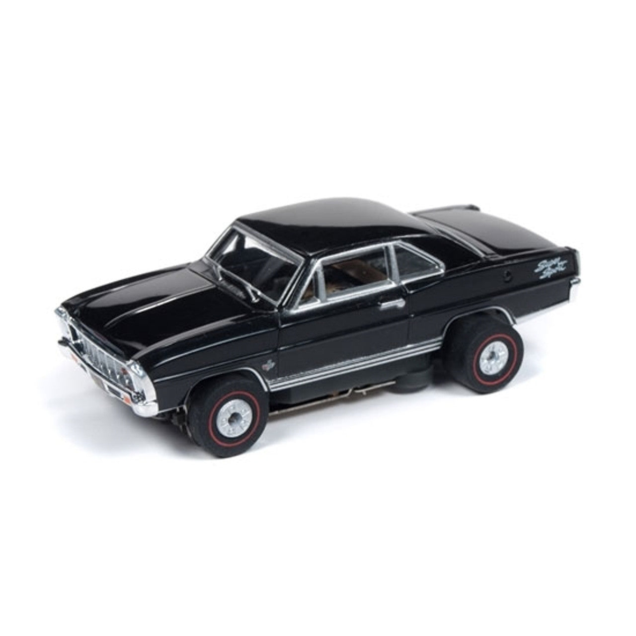 Auto World 1966 Chevy Nova SS Black Thunderjet R25 HO Slot Car SC340 for AFX