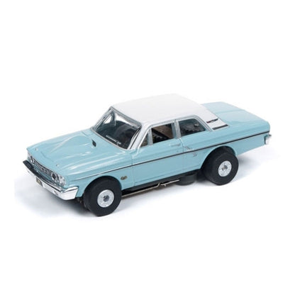 Auto World 1964 Ford Thunderbolt Blue Thunderjet R25 HO Slot Car SC340