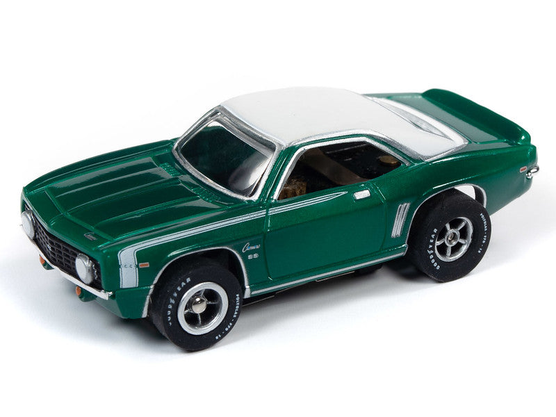 Auto World 1969 Chevy Camaro SS 396 Green R27 HO Slot Car SC343 fits AFX
