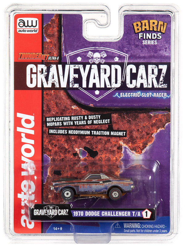 Auto World 1970 Dodge Challenger T/A Graveyard Carz HO Slot Car SC345 fits AFX