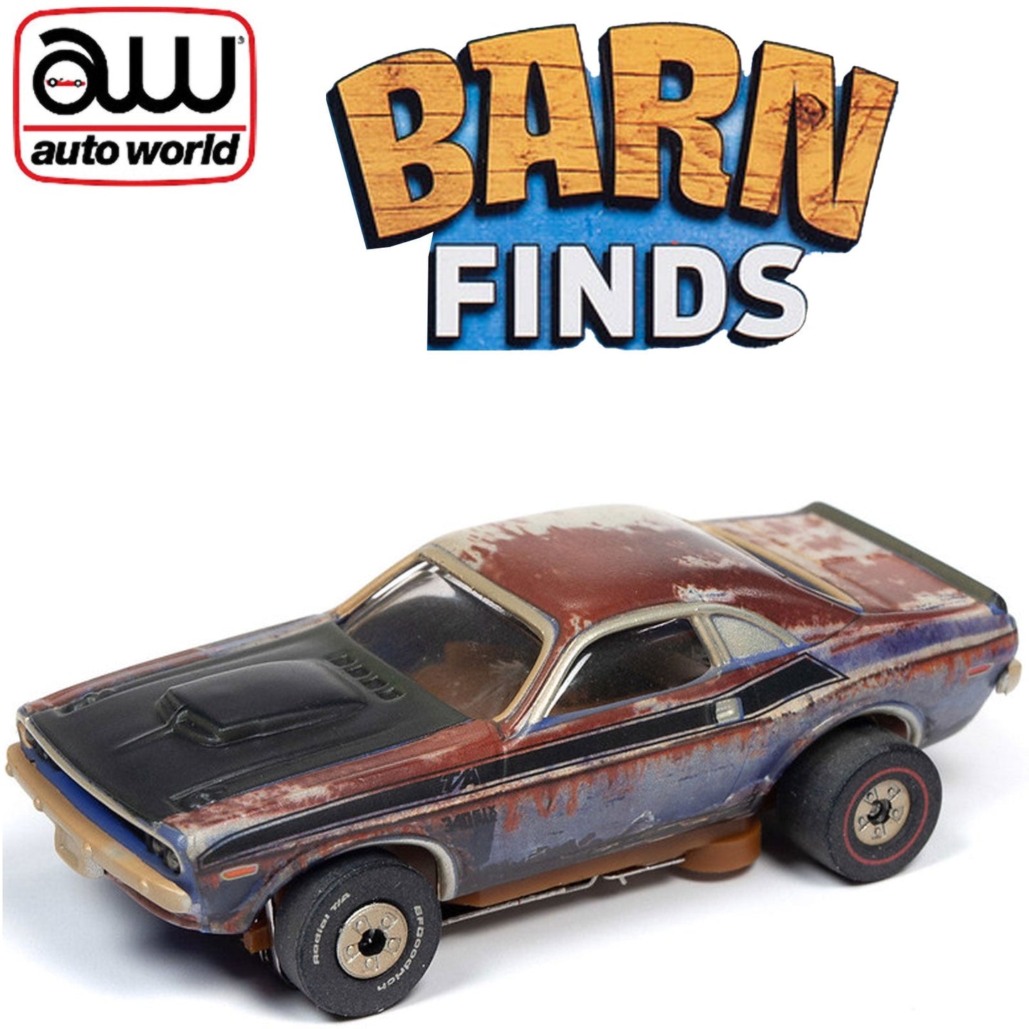 Auto World 1970 Dodge Challenger T/A Graveyard Carz HO Slot Car SC345 fits AFX