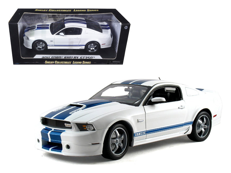 2011 Ford Shelby Mustang GT350 White 1/18 Diecast Model Car by Shelby Collectibles  free shipping USA