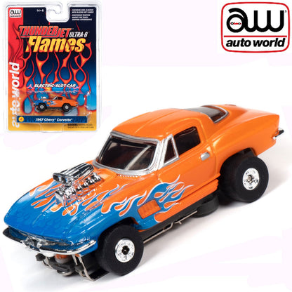 Auto World 1967 Chevrolet Corvette Thunderjet Flames HO Slot Car SC353 fits AFX