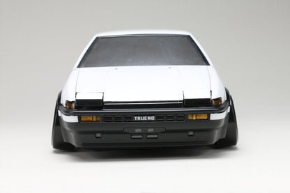 SD-AE86T3B Yokomo Toyota Sprinter Trueno AE86 3-Door Drift Body w/Light Decal (Clear)