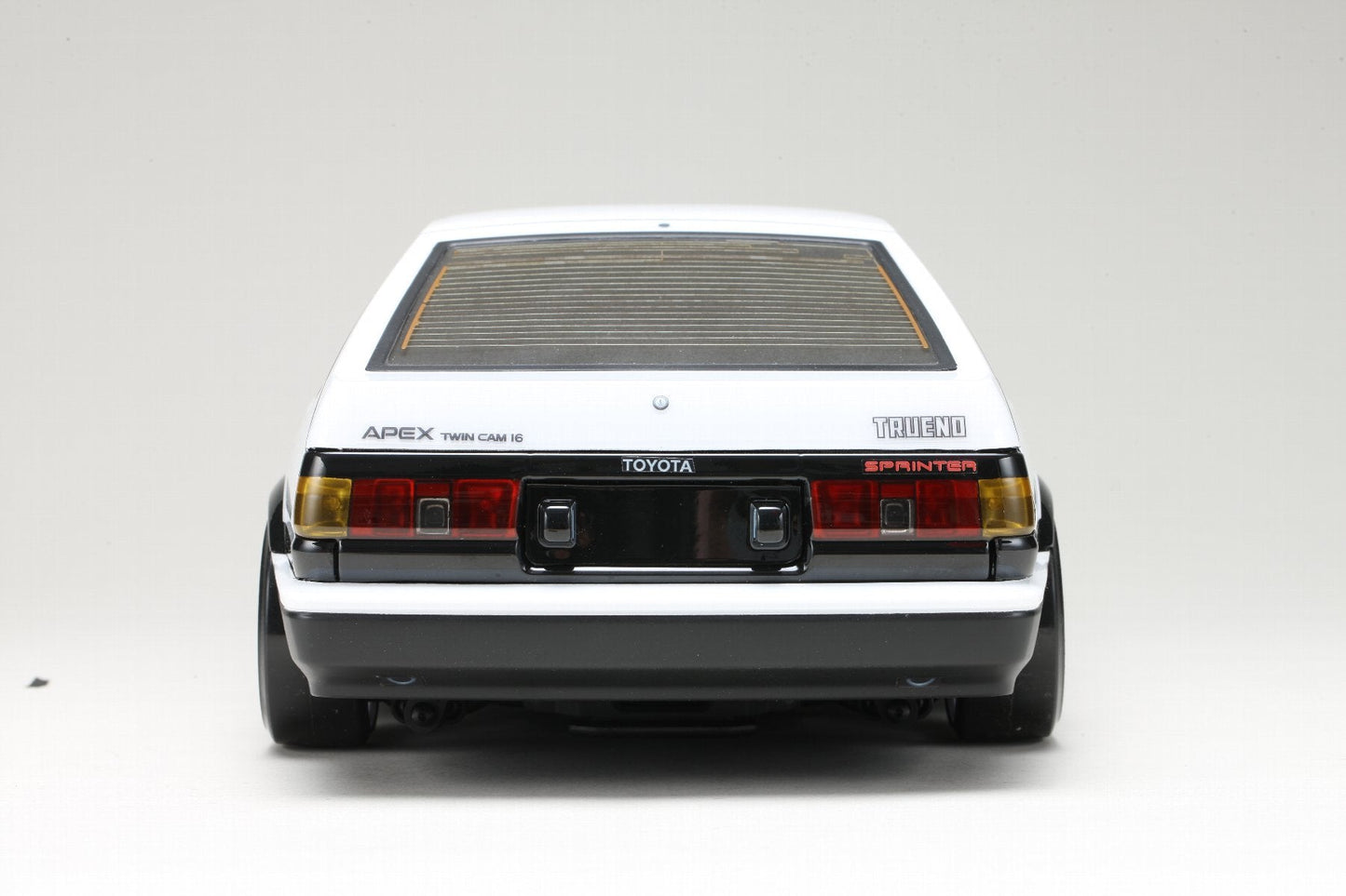 SD-AE86T3B Yokomo Toyota Sprinter Trueno AE86 3-Door Drift Body w/Light Decal (Clear)