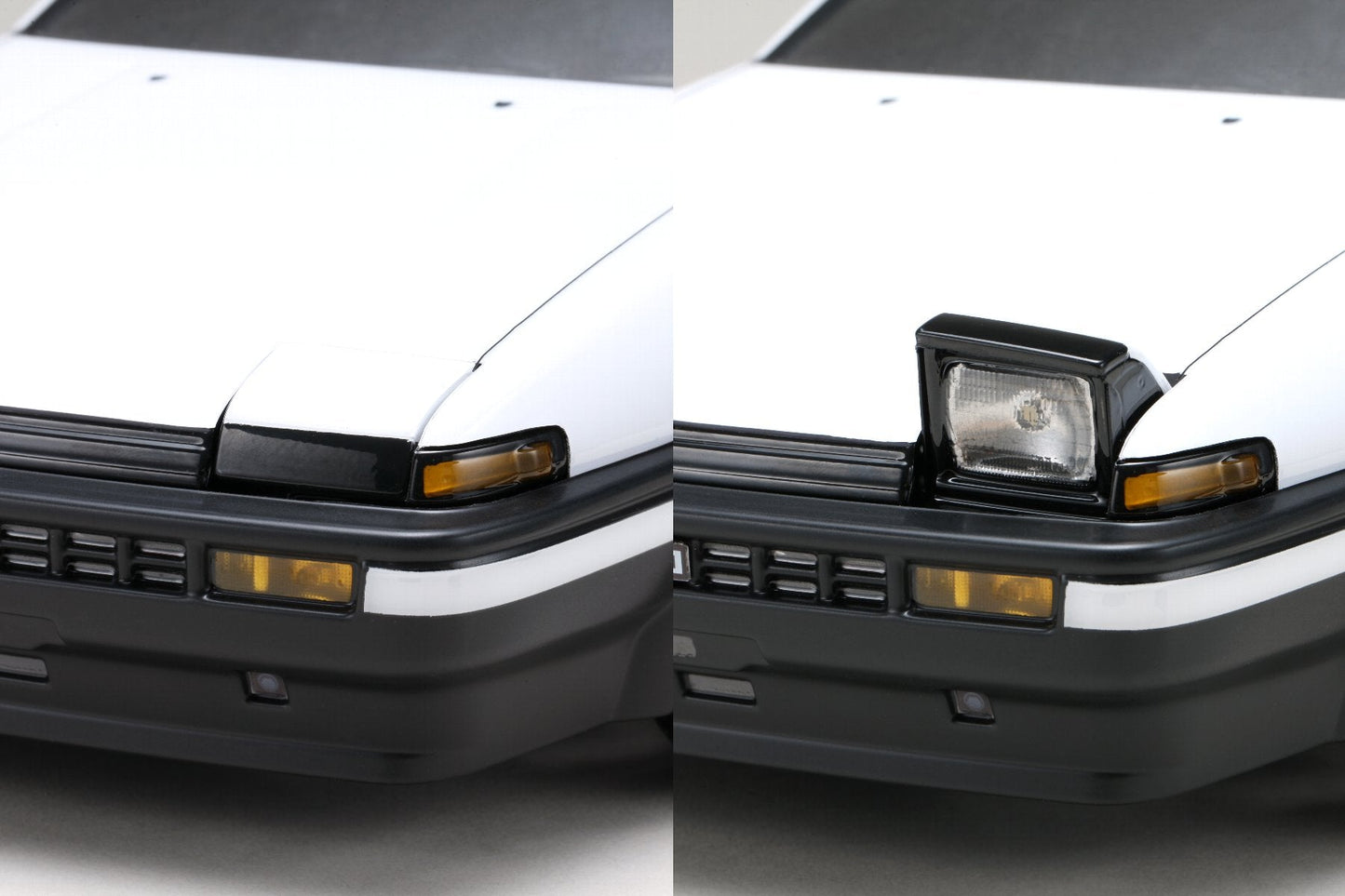 SD-AE86T3B Yokomo Toyota Sprinter Trueno AE86 3-Door Drift Body w/Light Decal (Clear)