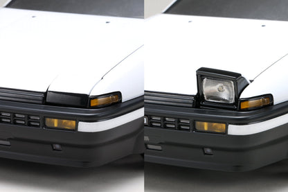 SD-AE86T3B Yokomo Toyota Sprinter Trueno AE86 3-Door Drift Body w/Light Decal (Clear)