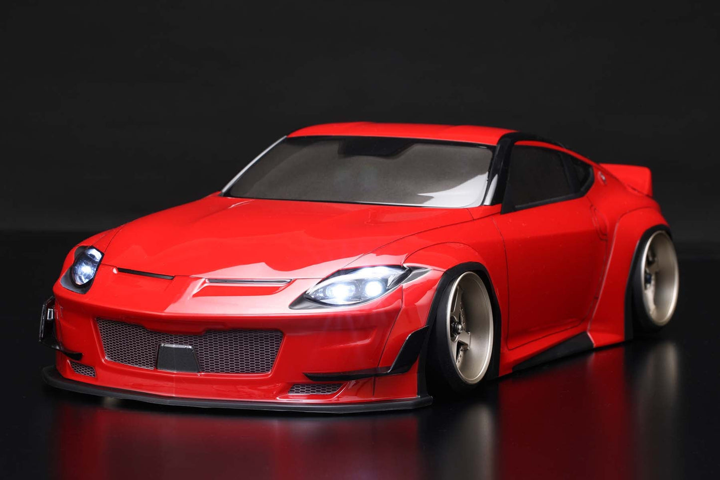 SD-RZ34B Yokomo Pandem Nissan Fairlady Z RZ34 Body (Clear) w/Light Bracket & Spoiler