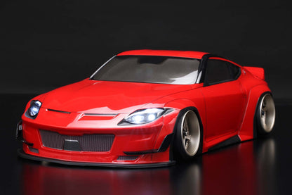 SD-RZ34B Yokomo Pandem Nissan Fairlady Z RZ34 Body (Clear) w/Light Bracket & Spoiler
