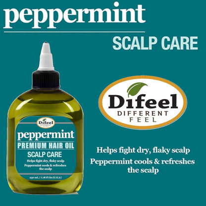 Difeel Peppermint Scalp Care Hair Oil 7.1 oz.- Deluxe 2-PC Gift Set by difeel - find your natural beauty
