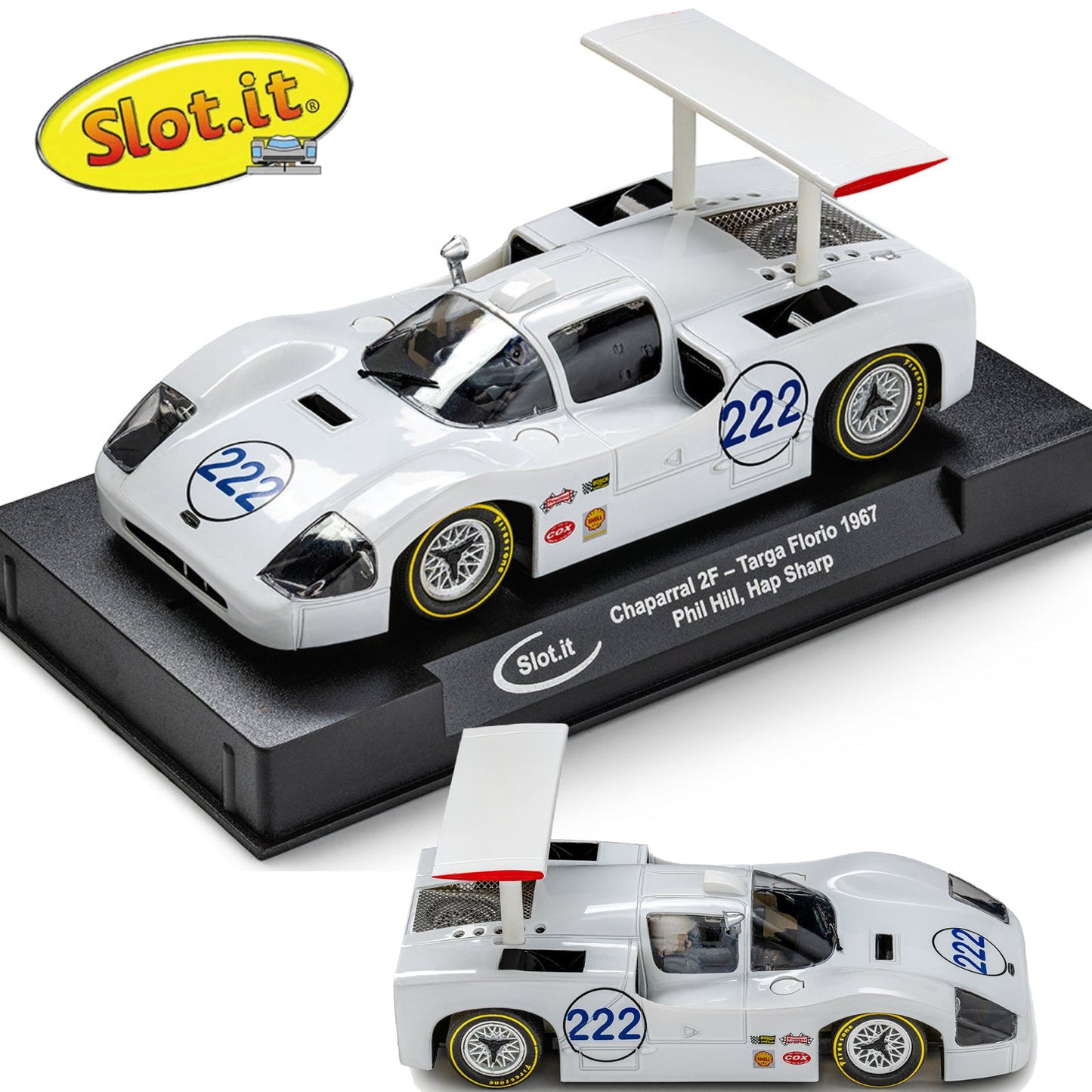 Slot.it Chaparral 2F #222 Targa Florio 1967 1/32 Slot Car SICA46B CA46B