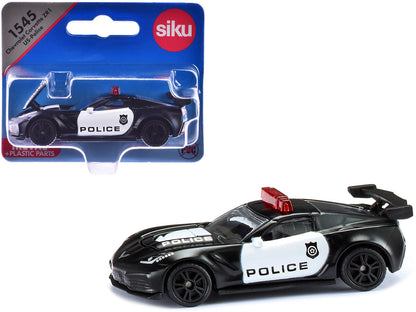 Chevrolet Corvette ZR1 Police Car Black and White Diecast Model Car by Siku  free shipping USA