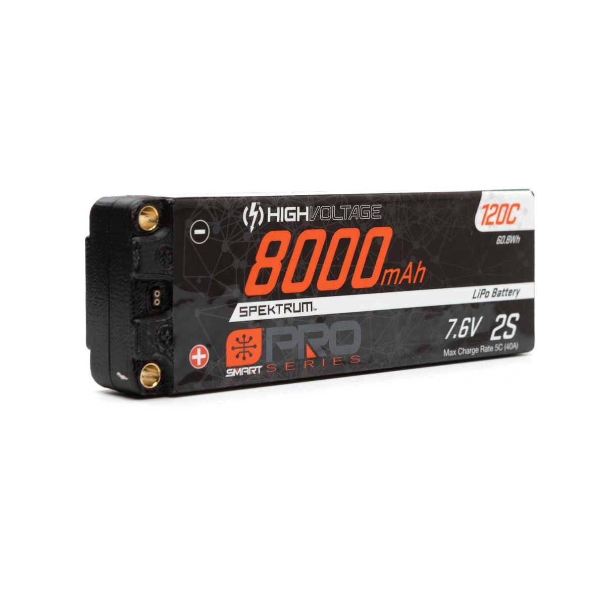 Spektrum 7.6V 8000mAh 2S 120C Smart Pro Race Hardcase LiHV Battery Tubes 5mm