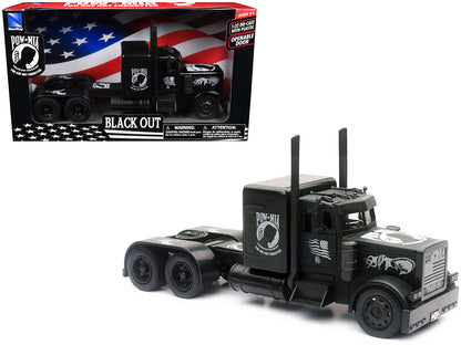 Peterbilt Custom Truck Black Out "POW-MIA You Are Not Forgotten" 1/32 Diecast Model by New Ray  free shipping USA