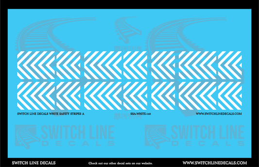 N Scale White Safety Stripes A Decal Set