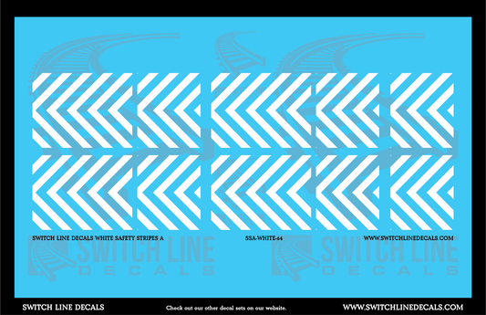 S Scale White Safety Stripes A Decal Set