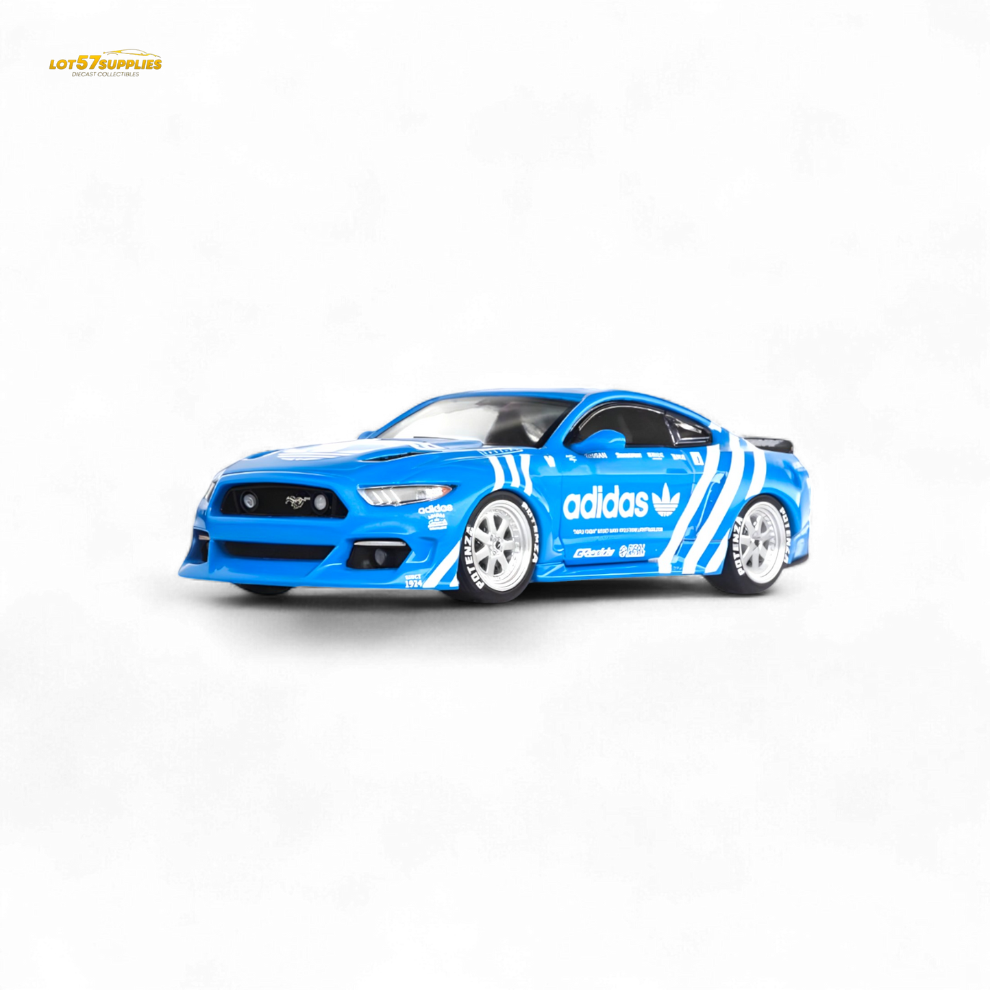 Liberty64 Ford Mustang GT Widebody Modified - A d i d a s Clover 1:64