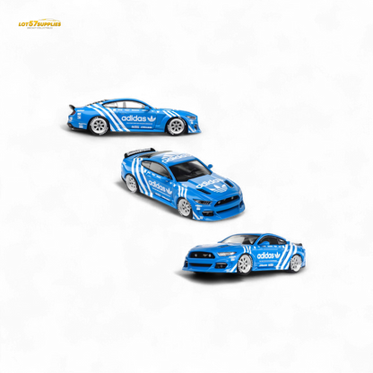 Liberty64 Ford Mustang GT Widebody Modified - A d i d a s Clover 1:64