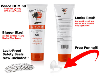 Hide Your Booze In Plain Site with Sunscreen Flasks by Classy Wino