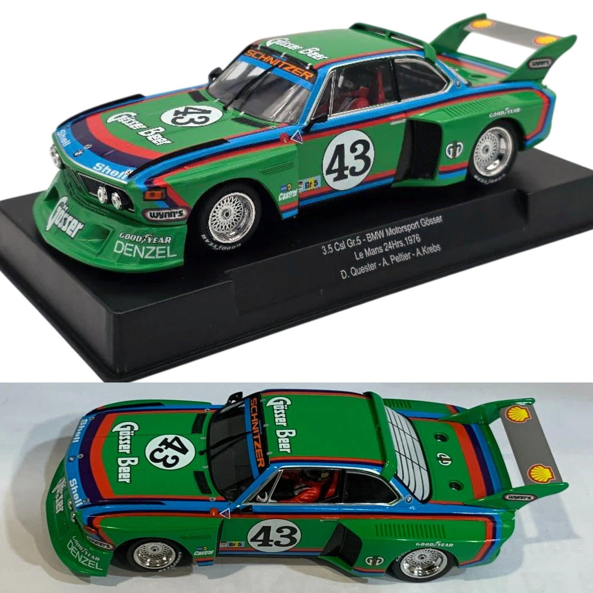 Racer Sideways BMW 3.5 CSL Gr.5 Le Mans 24h 1976 1/32 Slot Car SW88