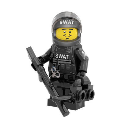 SWAT Sergeant - Custom Minifig https://admin.shopify.com/store/studbee/products/10036203487530?fromInventory=true- Made Using LEGO® Parts