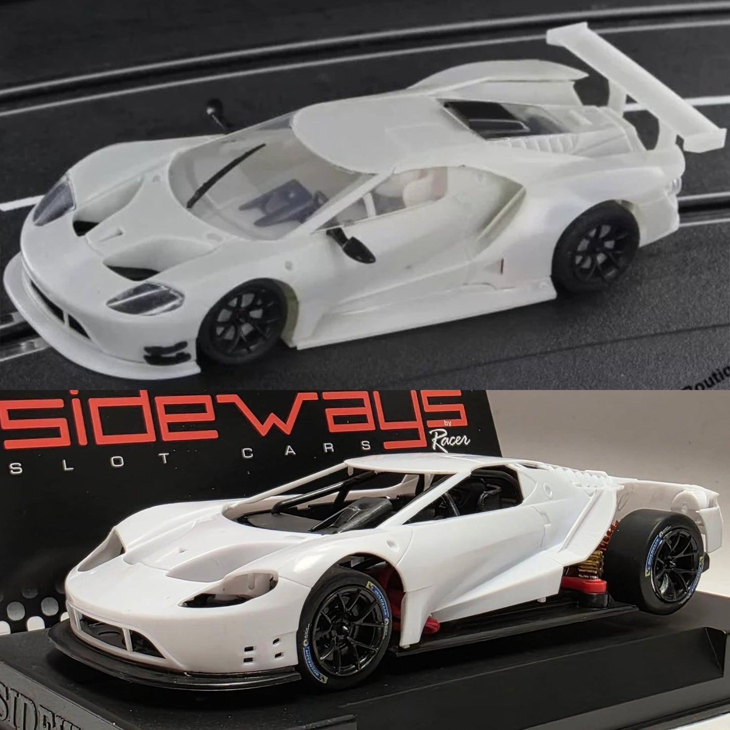 Sideways Ford GTE GT3 White Kit 1/32 Slot Car SWCAR02K