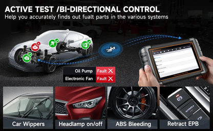 FOXWELL NT809BT OBD2 Bluetooth Automotive Scanner All System BiDirectional Scan Tool 30+ Reset OBD2 Code Reader Diagnostic Tool