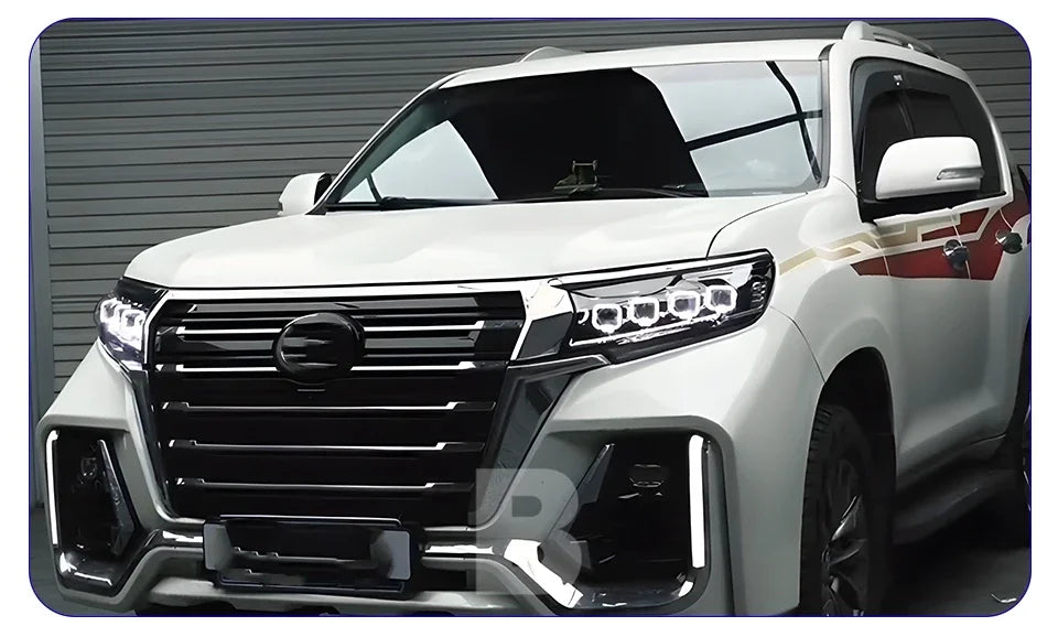 Auto Headlight For Toyota Prado 2018-2023 LED Car Front lamps Assembly Upgrade Bugatti Design Four Projector Lens Accessories