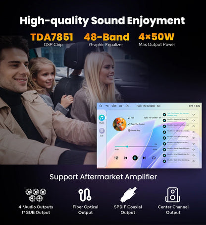 JOYING 9"Android 13 Car Radio Stereo Multimedia Player Carplay For Honda Civic 2016 -2021 Support Factory Cameras Plug and Play
