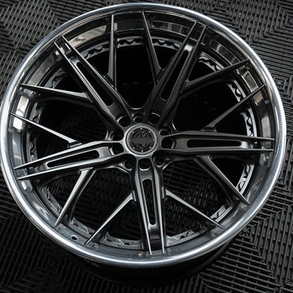 Forged 5x130 5x114.3 5x112 18 20 22 24 26 Inch Gloss Black Forged Wheel for bmw audi mclaren