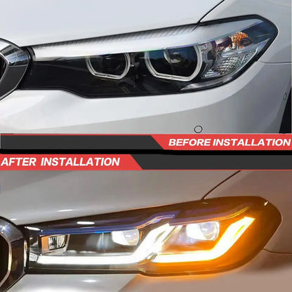 For BMW G30 G38 2017-2021Projector Lens Headlight Auto Head lamp Reverse Brake Fog Front lights DRL Plug and Play IP67 2pcs/Set