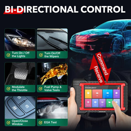 KINGBOLEN K7 Car Diagnostic Tools All System ECU Coding Bidirectionnal 28 Service FCA OBD2 Scanner Lifetime Free Update PK MAX 2
