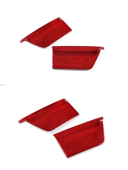 2pcs/Set Real Carbon Fiber B-pillar Window Decoration Cover Trim Fit For Ferrari 458 2011-2016 Auto Sticker Molding Accessories