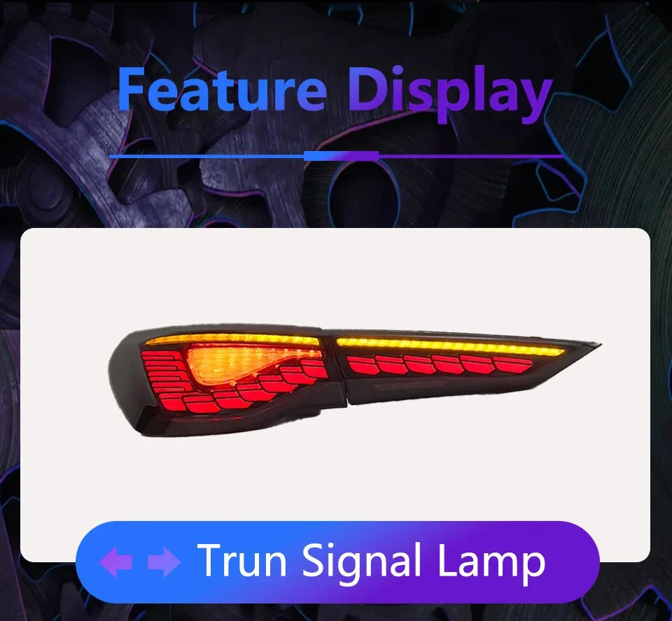 Car Taillights for Bmw 4 Series 2020-2023 Led Auto Back Lamps Assembly Upgrade Dragon Design Style Turn Signal Accessories