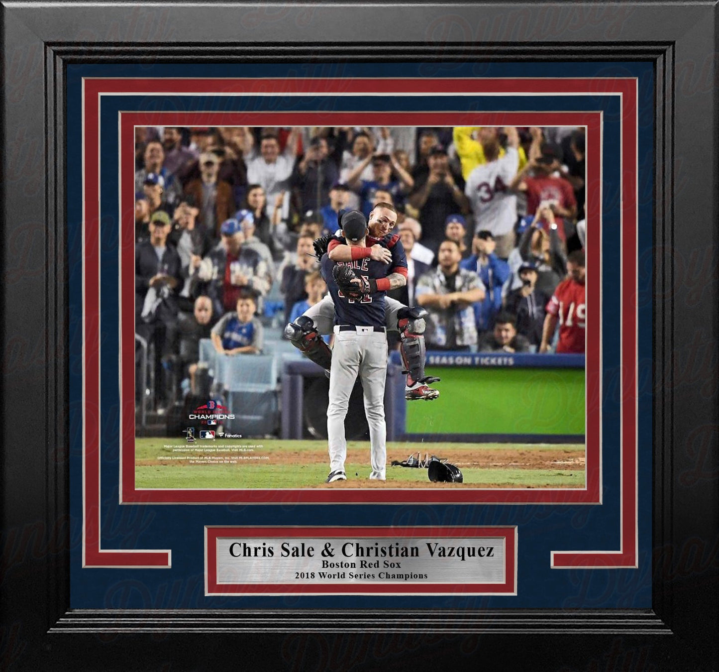 Chris Sale & Christian Vazquez Boston Red Sox 2018 World Series Final Out 8" x 10" Framed Photo