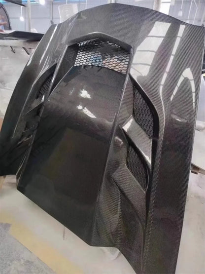 Body Kit Carbon Fiber Engine Hood Engine Cover Assembly For Chevrolet Corvette C7 Modified New Style Auto Accessories