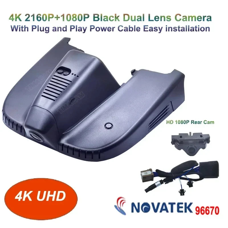TIMACAM 4K Dash Cam 2K Car DVR Camera for ALFA ROMEO Stelvio Quadrifoglio Giulia Quadrifoglio GTA Veloce 2016-2023 Easy Install
