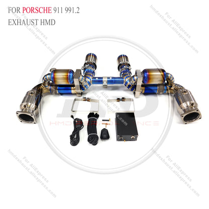 HMD Exclusive customization Exhaust System Titanium alloy High Flow Downpipe and catback for Porsche 911 991.2 with GT3