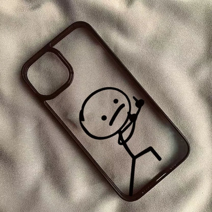 Cartoon Matchman Hard Clear Phone Case