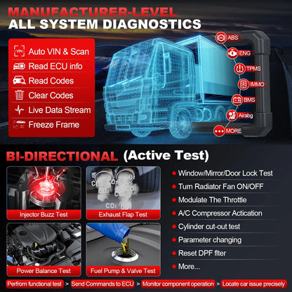 LAUNCH X431 PRO3 ACE Car OBD2 Diagnostic Tool Auto Bidirectional Scan Tool CAN FD & DoIP,FCA SGW,ADAS with 2-Year Free Update
