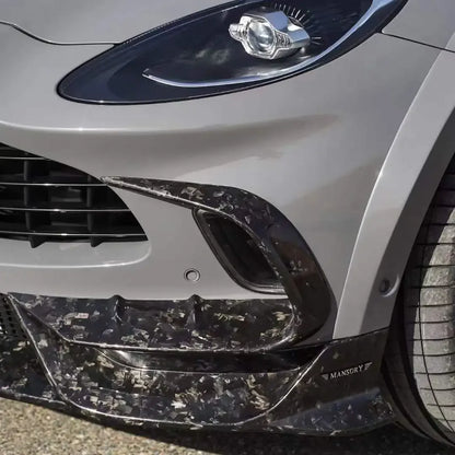 Dry Carbon Fiber Material For Aston Martin DBX Upgrade Mansori Style Body Kit Front Lip Tuyere Wheel Eyebrow Side Skirts