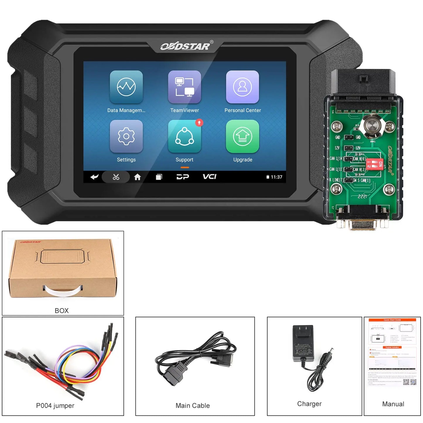 OBDSTAR P50 Airbag Reset Intelligent Airbag Reset Equipment with P004 Adapter + CAN FD Adapter