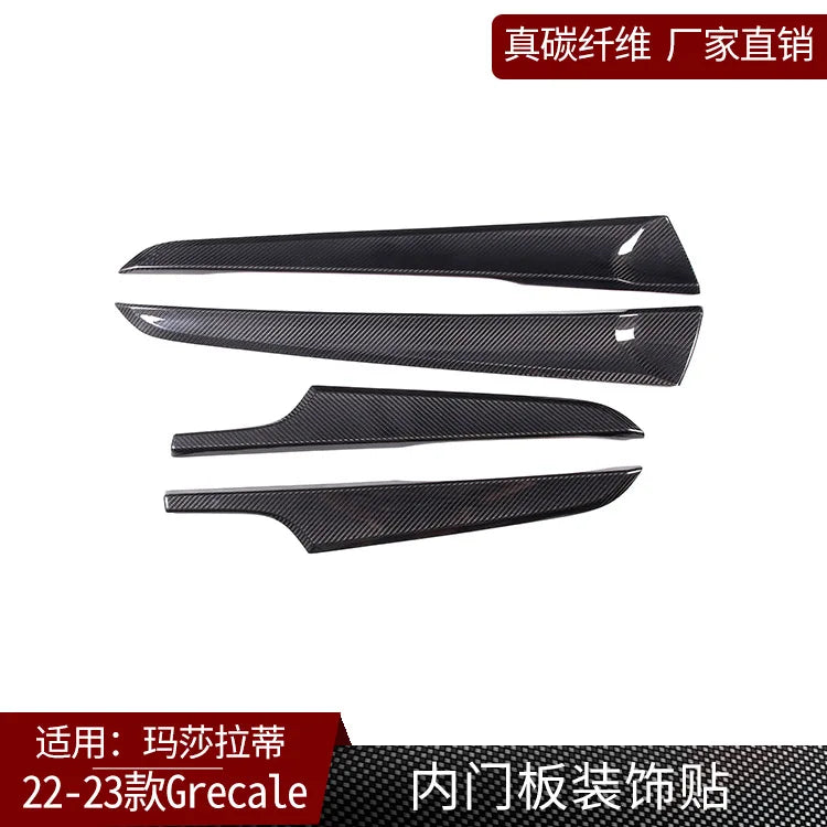 Suitable for Maserati Grecale carbon fiber, interior door panel trim strip interior auto parts modification