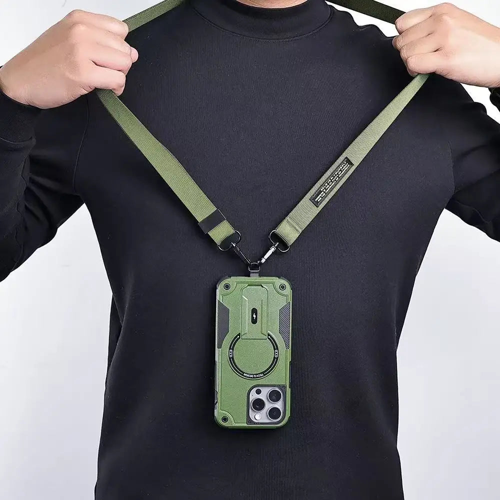 Crossbody Magnetic Holder Case For iPhone
